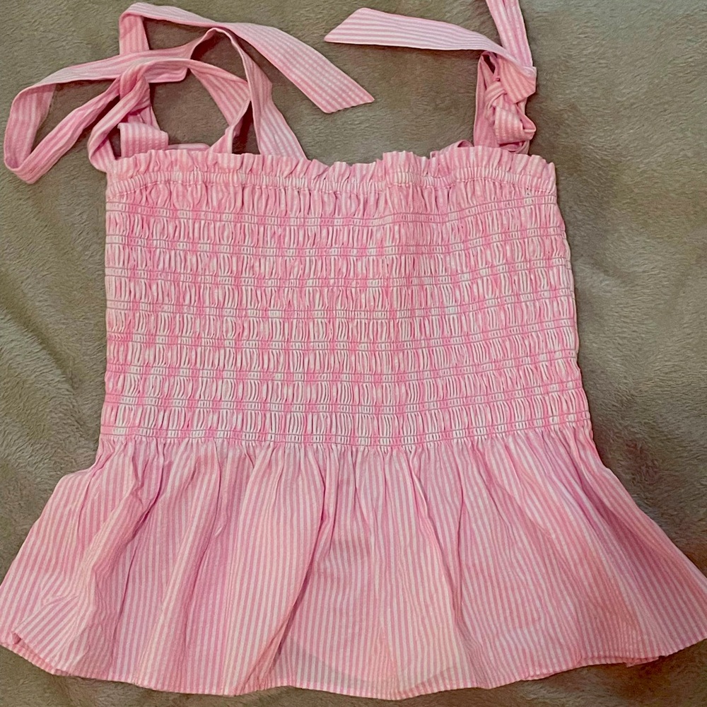 Lilly Pulitzer smocked peplum top
